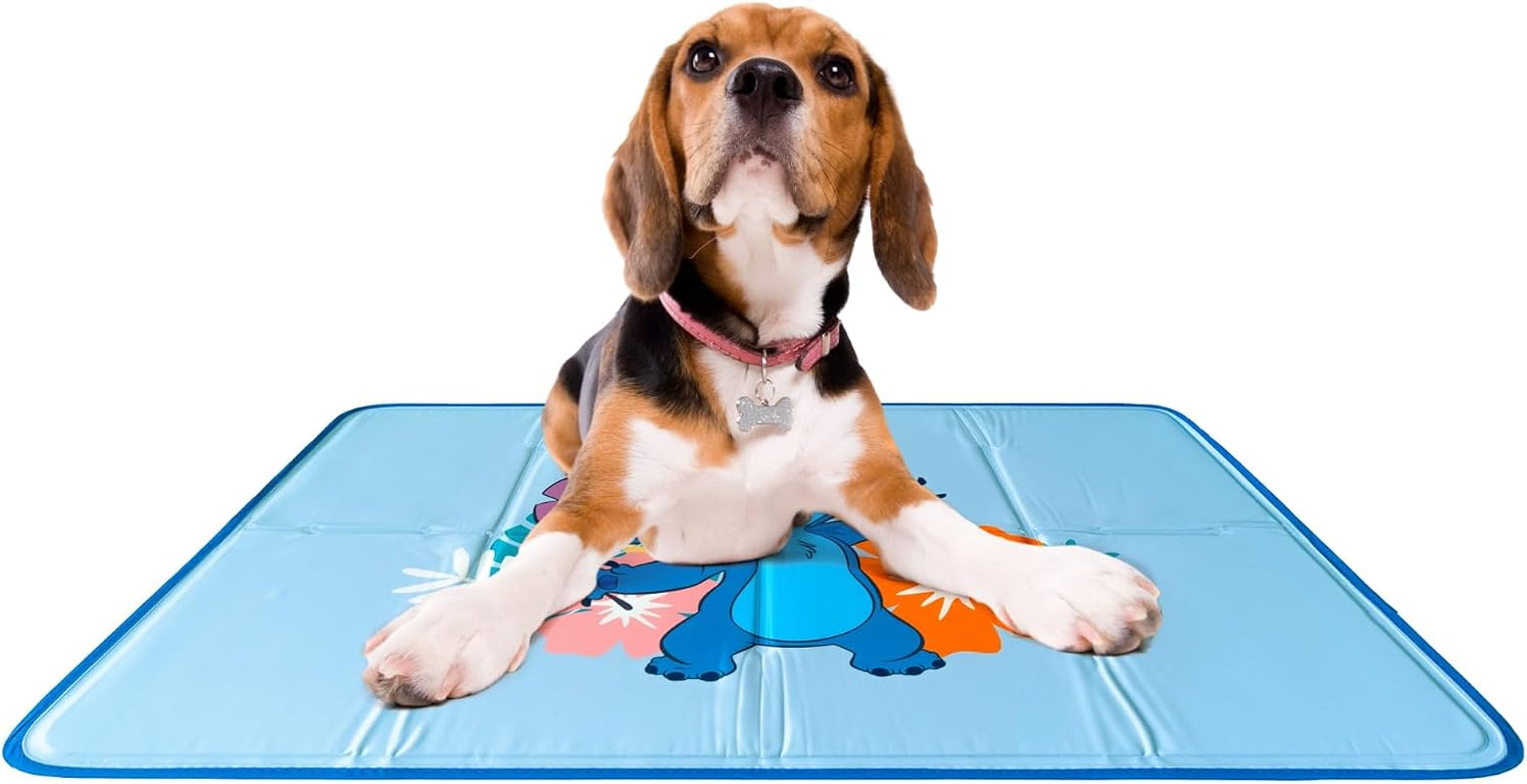 The Green Pet Shop Cool Pet Pad - Large, Blue - Self-Cooling, Pressure Activated Mat for Dogs & Cats from 46-80 Lbs - Non-Toxic Gel, No Water Needed
