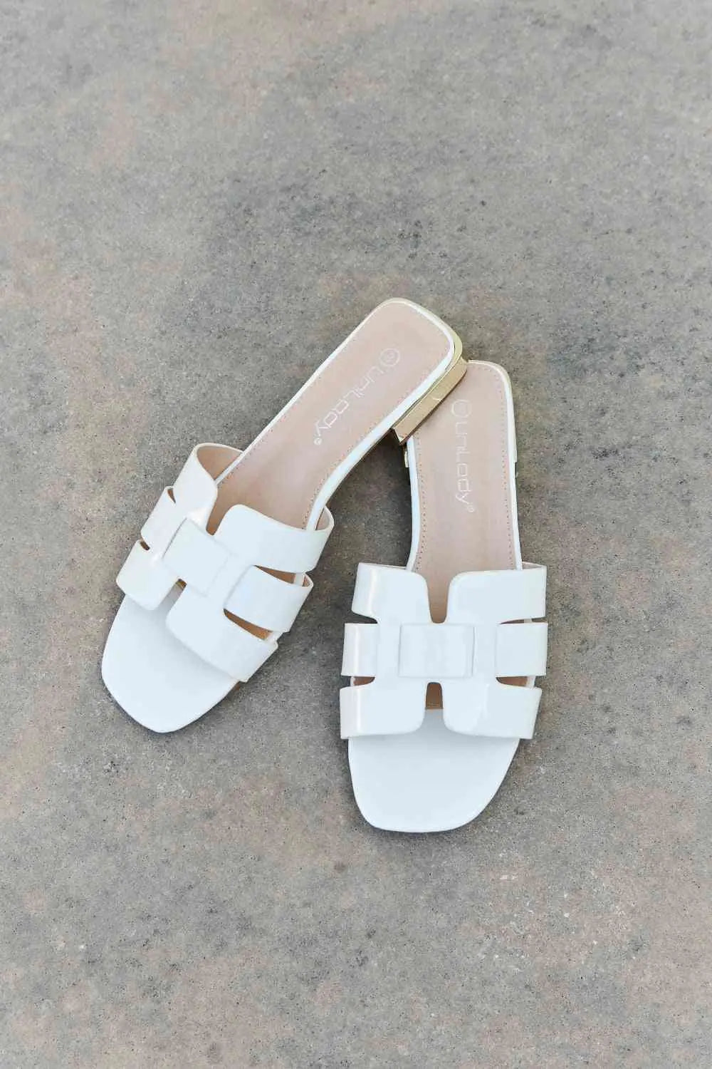 Walk It Out Slide Sandals – Icy White Comfort Slides | Essential Selects