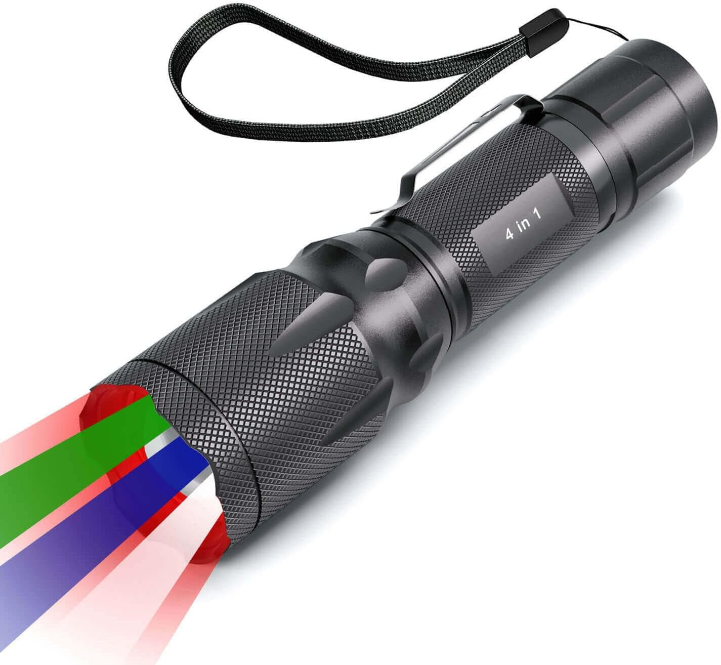 Upgraded Red Flashlight, Bright White &High/Low Power Red Light Options with Memory, Zoom Lens, Portable Weatherproof LED Small Torch for Aviation, Astronomy, Night Vision