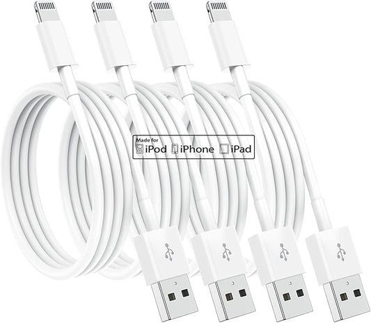 4 Pack [Apple MFi Certified] Apple Charging Cables 3ft, iPhone Chargers Lightning Cable 3 Foot, Fast iPhone Charging Cord for iPhone 14/14Pro/13/13Pro/12/11/11Pro/11Max/ X/XS/XR/XS Max/8, ipad(White)