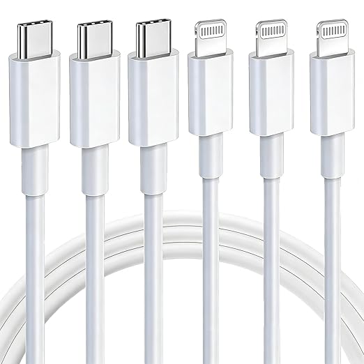 USB C to Lightning Cable [MFi Certified] 3Pack 10FT iPhone Charger Cord Type C Fast Charging Cable Compatible with iPhone 14 13 12 11 Pro Max XS Max XR X 8 iPad,White