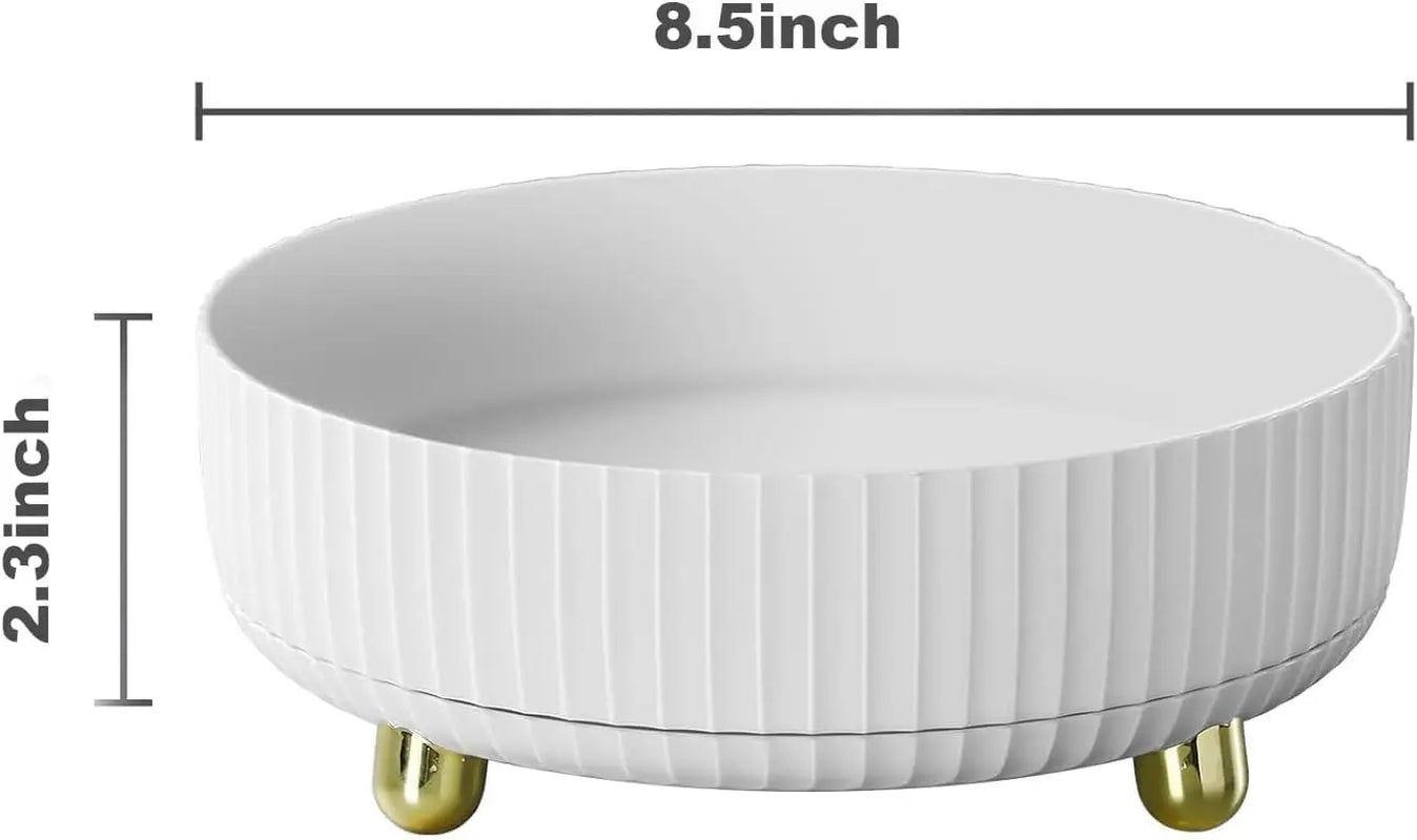 360° Rotating Lazy Susan Makeup Organizer, Large Capacity Cosmetic Storage Tray for Perfume, Jewelry & More