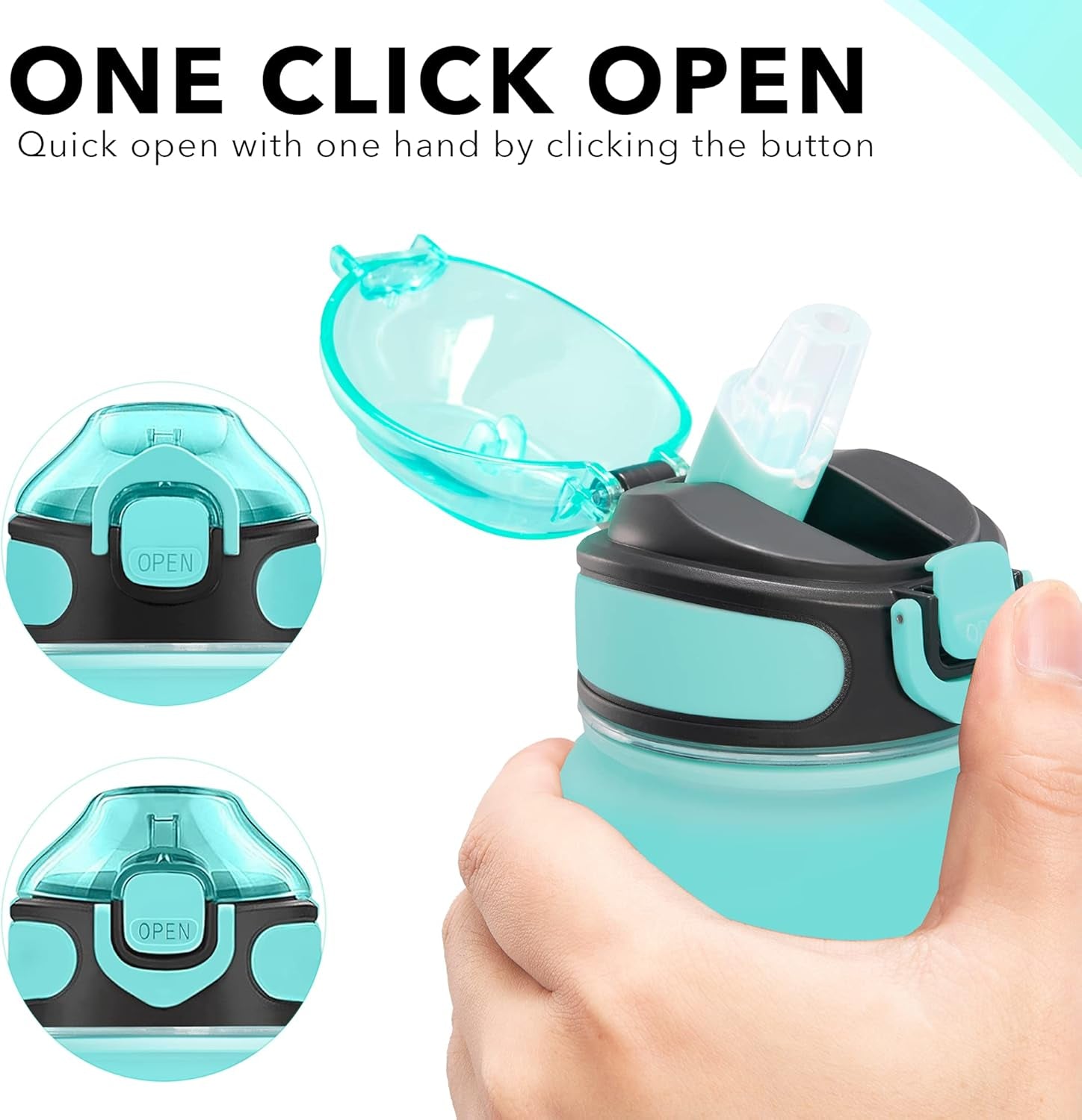 Enerbone 32 Oz Motivational Water Bottle with Time Markers & Straw - Leakproof, BPA-Free, Perfect for Fitness and Outdoor Adventures