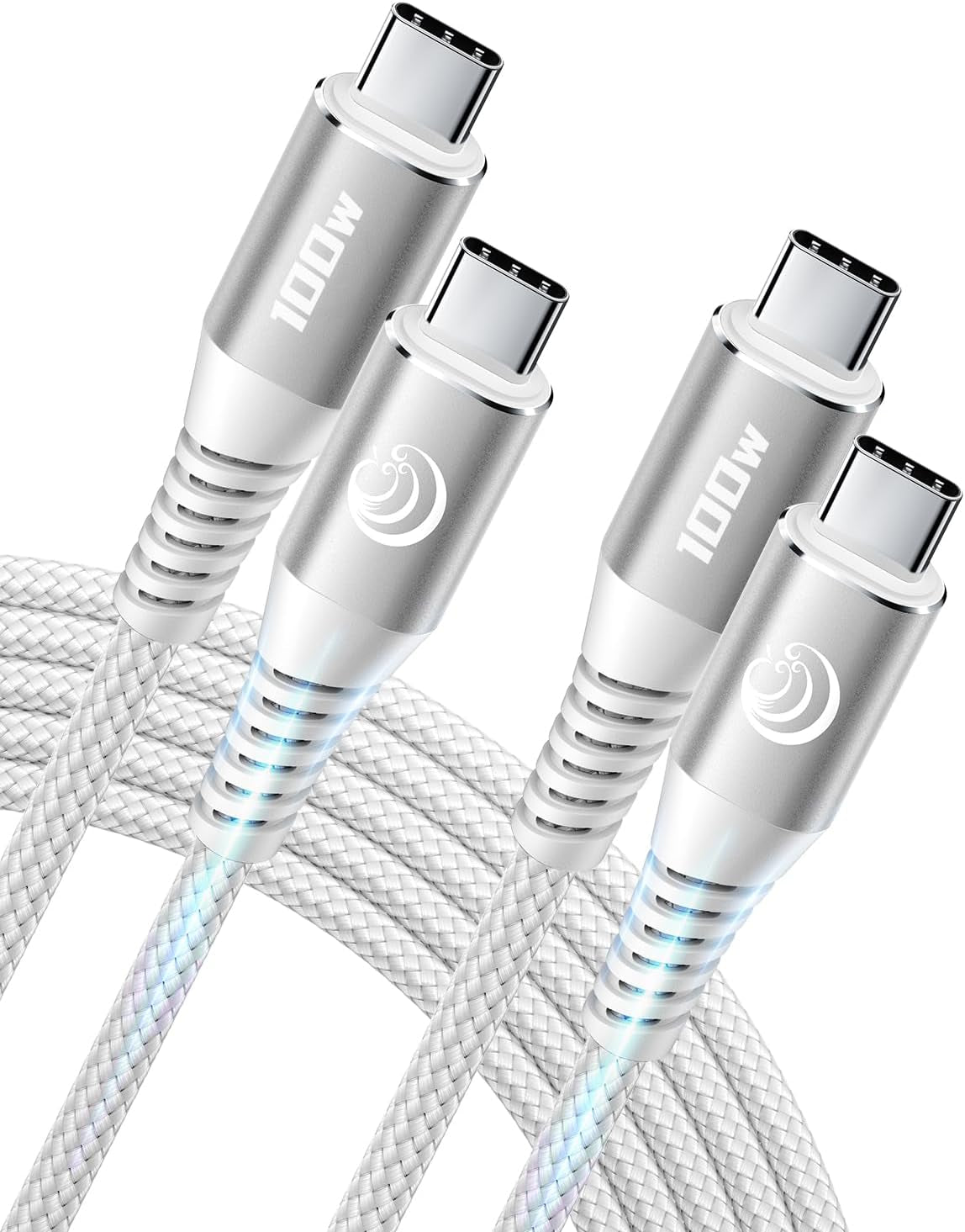 USBC to USBC 100W [10Ft/2 Pack] USB C to USB C Fast Charging Cable Braided C to C Charger Cord for Macbook Pro/Air, Iphone 16 15 Pro Max Plus,Ipad Pro,Samsung Galaxy S25 Ultra S24 S23,Pixel,Ps5,Switch
