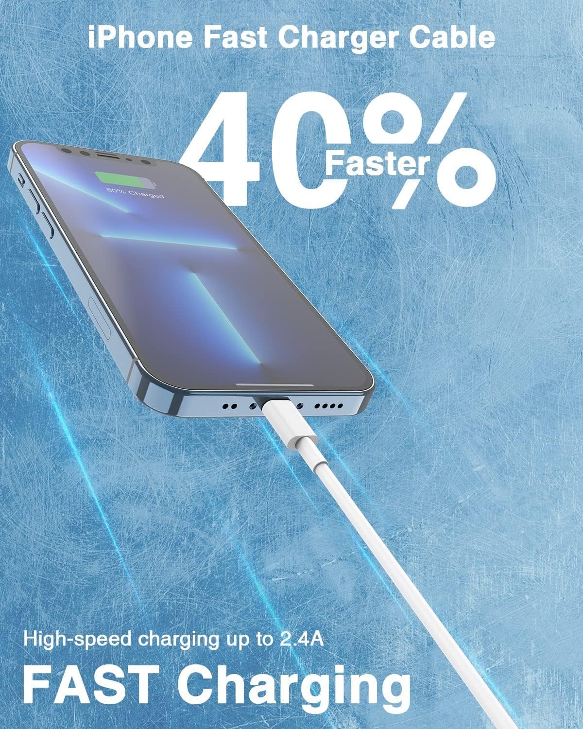 USB C to Lightning Cable, Apple MFi Certified iPhone Fast Charger 2m, Power Delivery Original Type C Charging Cord for Apple iPhone 13/12/11 Pro/11/XS MAX/XR/8/7/6s Plus,iPad (White)