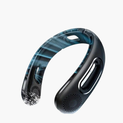Portable Neck Fan, USB Rechargeable 360° Cooling Hands Free Bladeless, 4 Speeds 16H Battery, Wearable for Travel Office Outdoor