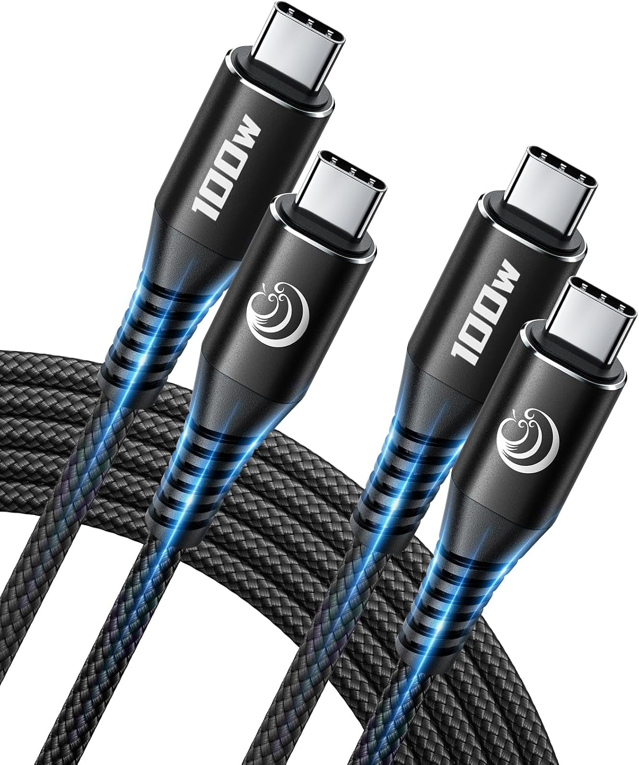 USBC to USBC 100W [10Ft/2 Pack] USB C to USB C Fast Charging Cable Braided C to C Charger Cord for Macbook Pro/Air, Iphone 16 15 Pro Max Plus,Ipad Pro,Samsung Galaxy S25 Ultra S24 S23,Pixel,Ps5,Switch