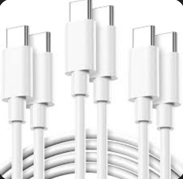 6ft USB-C to USB-C 2.0 Fast Charging Cable (60W/3A) – Durable TPE – White