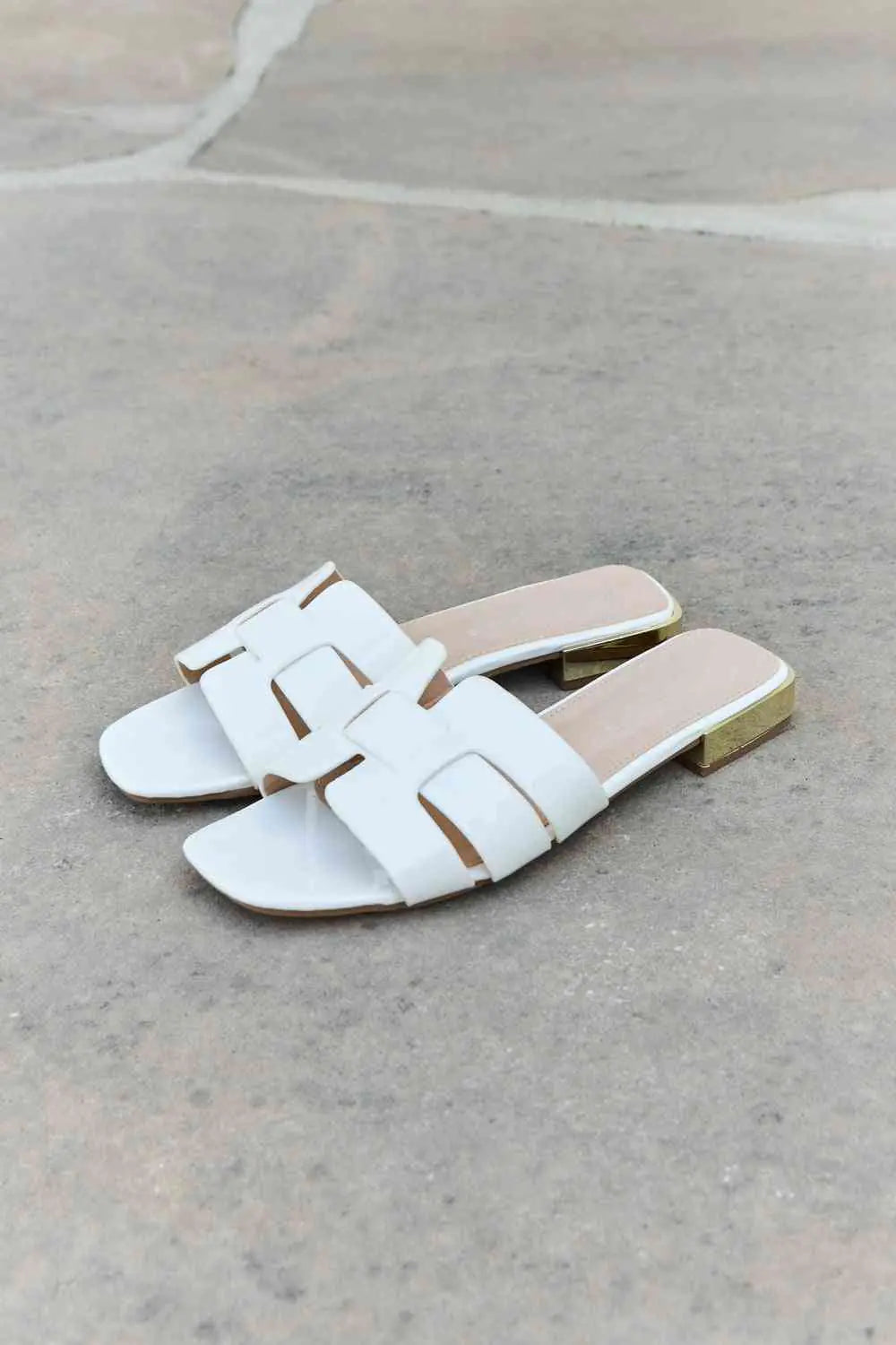 Walk It Out Slide Sandals – Icy White Comfort Slides | Essential Selects