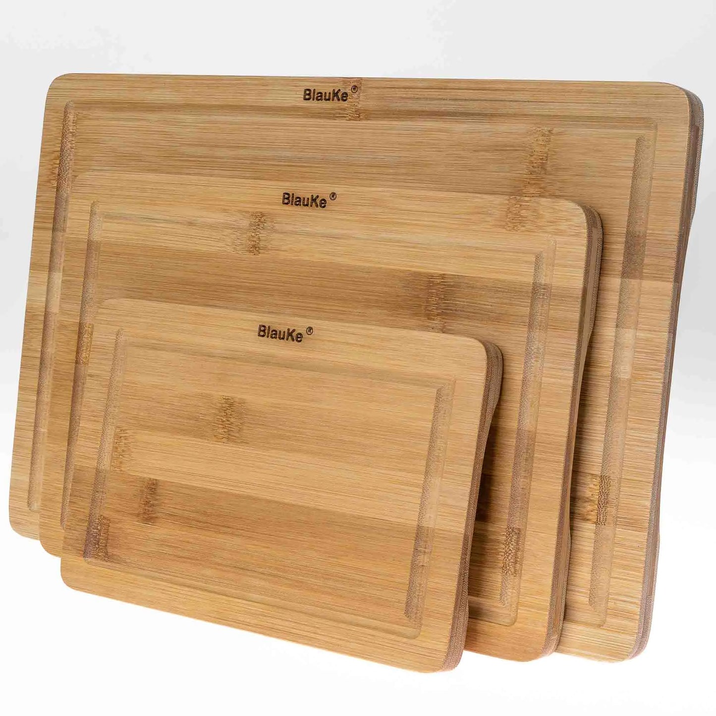 Wooden Cutting Boards for Kitchen with Juice Groove and Handles