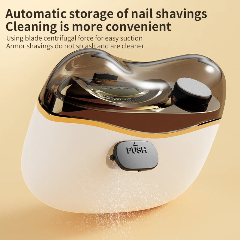 Electric Nail Clipper Grinding and Polishing with Light Automatic Rechargeable Nail Trimmer Nail Cutter Manicure for Baby Adult