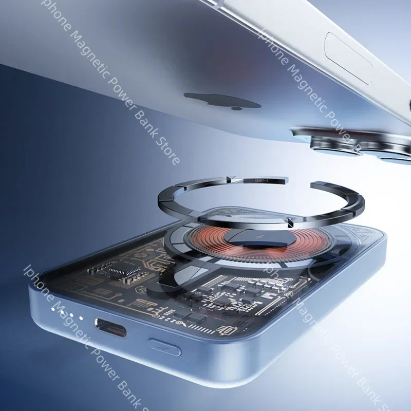 50000Mah Magnetic Wireless Power Bank 22.5W Fast Charging Portable External Battery for Magsafe for Iphone Xiaomi Samsung Huawei