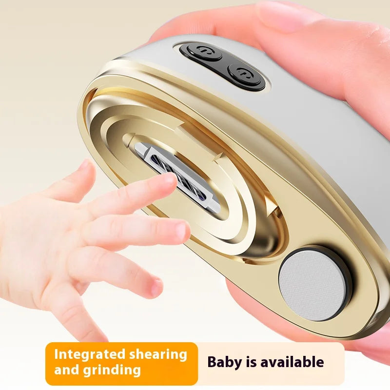 Electric Nail Clipper Grinding and Polishing with Light Automatic Rechargeable Nail Trimmer Nail Cutter Manicure for Baby Adult