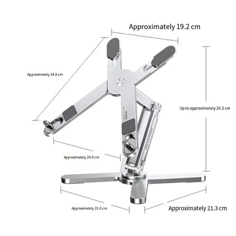 M67K-360-Degree Rotating Base Fully Foldable Laptop Stand for Desk Collaborative Work for Easy Storage , Laptops