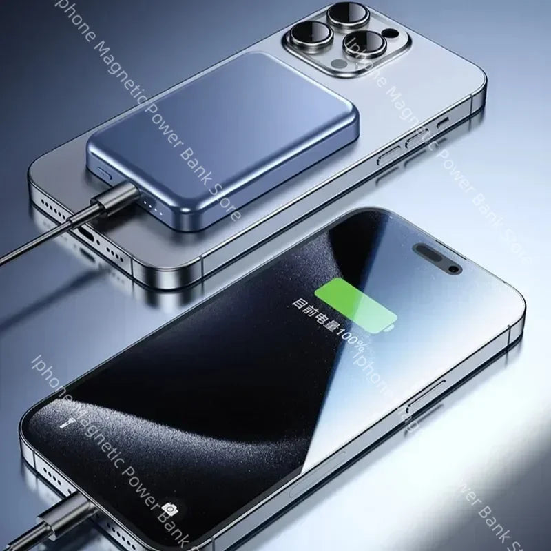 50000Mah Magnetic Wireless Power Bank 22.5W Fast Charging Portable External Battery for Magsafe for Iphone Xiaomi Samsung Huawei