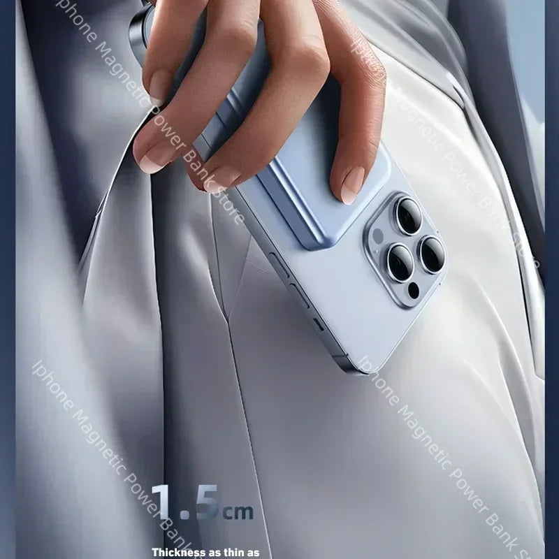 50000Mah Magnetic Wireless Power Bank 22.5W Fast Charging Portable External Battery for Magsafe for Iphone Xiaomi Samsung Huawei