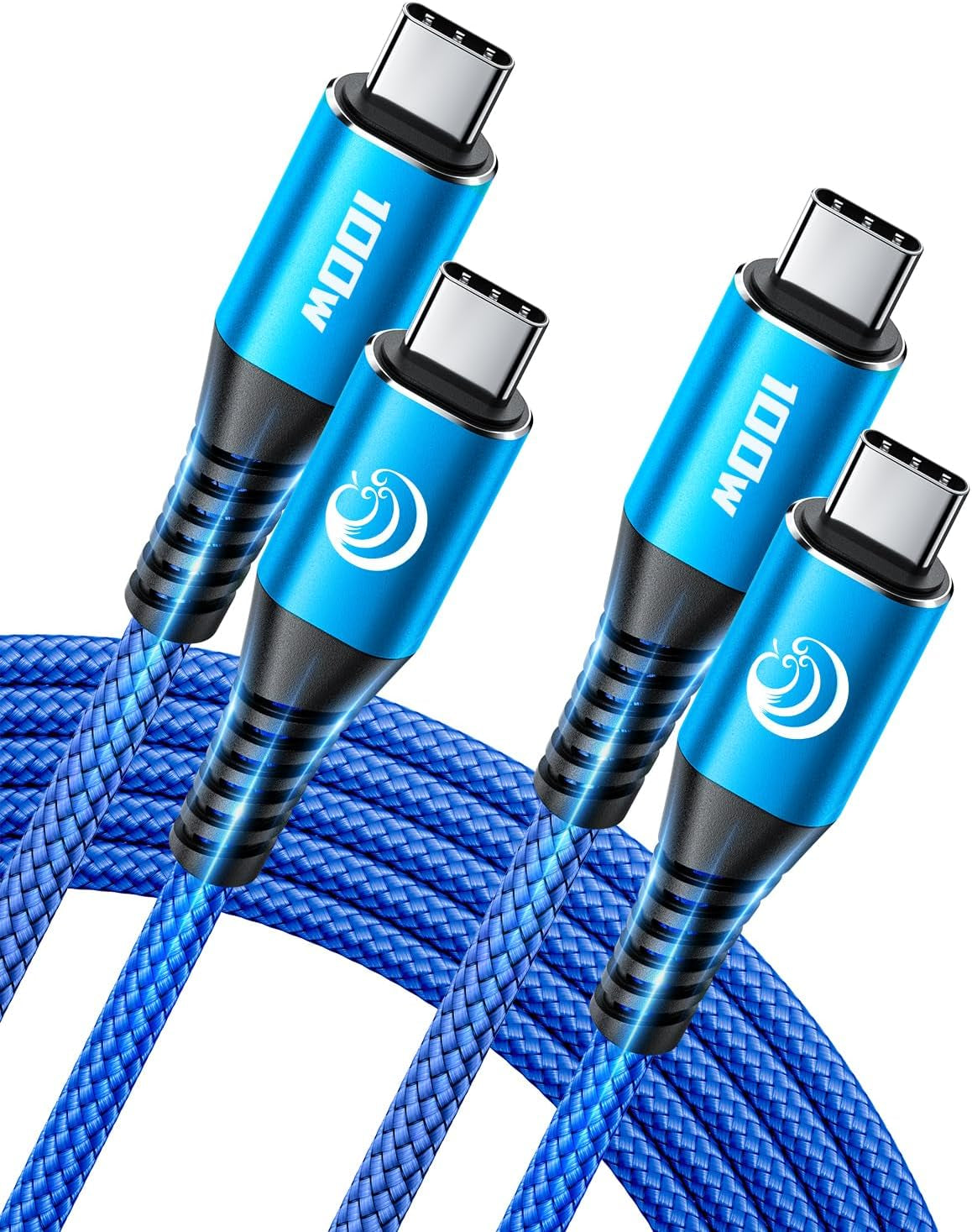 USBC to USBC 100W [10Ft/2 Pack] USB C to USB C Fast Charging Cable Braided C to C Charger Cord for Macbook Pro/Air, Iphone 16 15 Pro Max Plus,Ipad Pro,Samsung Galaxy S25 Ultra S24 S23,Pixel,Ps5,Switch