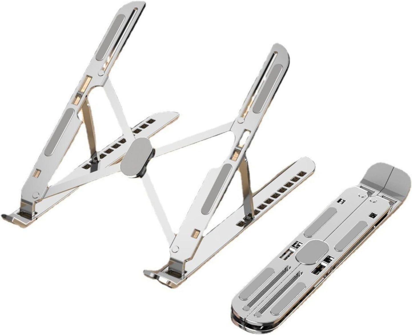 10-Level Adjustable Laptop Stand with Aluminum Build for Ergonomic Comfort