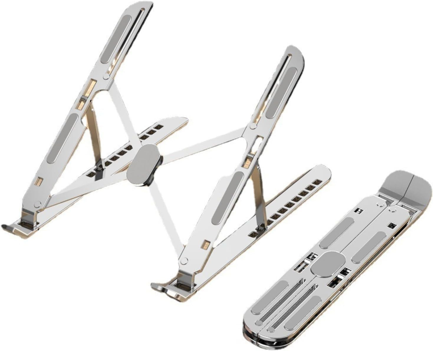 10-Level Adjustable Laptop Stand with Aluminum Build for Ergonomic Comfort