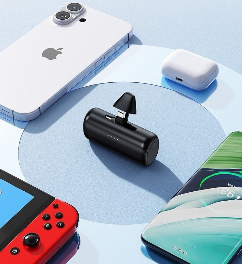 2-Pack Mini Portable Power Bank Plug-In Battery Travel Size 5200Mah