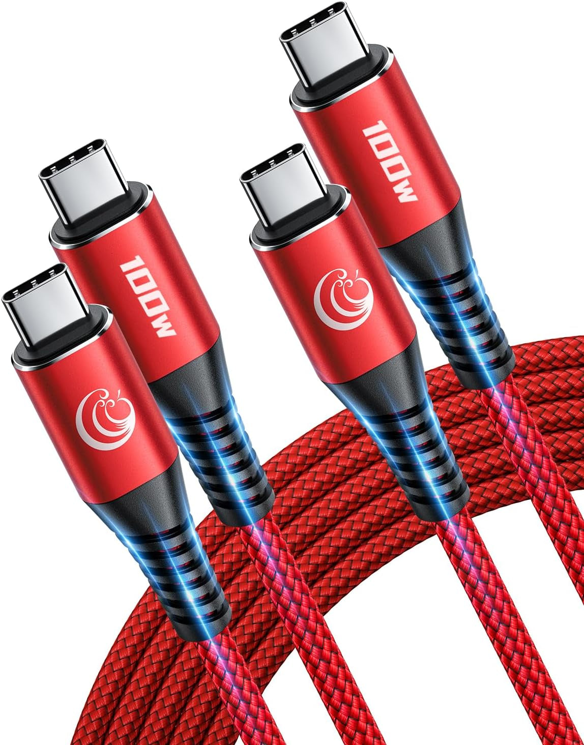 USBC to USBC 100W [10Ft/2 Pack] USB C to USB C Fast Charging Cable Braided C to C Charger Cord for Macbook Pro/Air, Iphone 16 15 Pro Max Plus,Ipad Pro,Samsung Galaxy S25 Ultra S24 S23,Pixel,Ps5,Switch