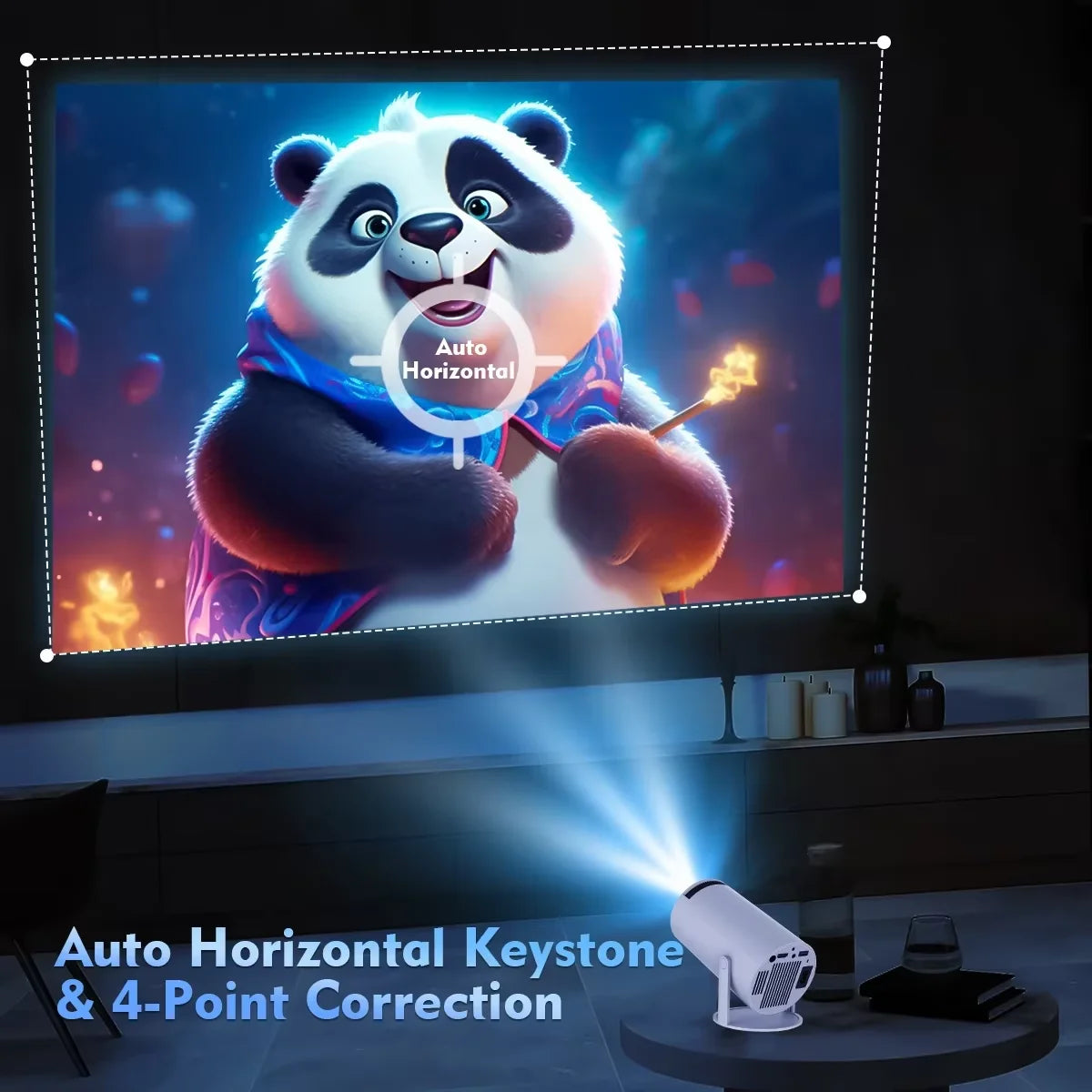 Android 11 4K Projector Wifi6 Hy300 Pro Allwinner H713 260Ansi Bt5.0 1280*720P Dual Wifi Home Theater Portable Outdoor