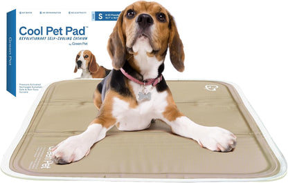 The Green Pet Shop Cool Pet Pad - Large, Blue - Self-Cooling, Pressure Activated Mat for Dogs & Cats from 46-80 Lbs - Non-Toxic Gel, No Water Needed