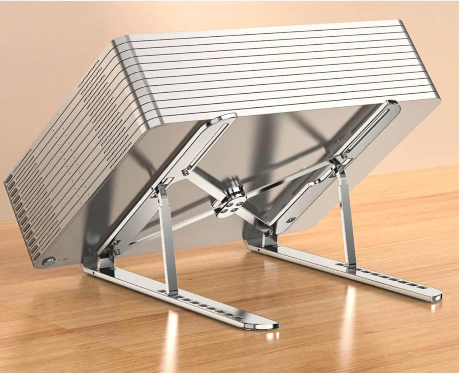 10-Level Adjustable Laptop Stand with Aluminum Build for Ergonomic Comfort