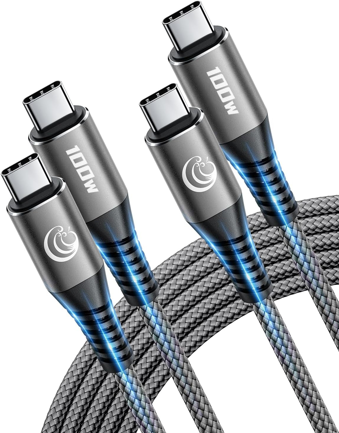 USBC to USBC 100W [10Ft/2 Pack] USB C to USB C Fast Charging Cable Braided C to C Charger Cord for Macbook Pro/Air, Iphone 16 15 Pro Max Plus,Ipad Pro,Samsung Galaxy S25 Ultra S24 S23,Pixel,Ps5,Switch