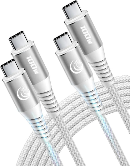 USBC to USBC 100W [10Ft/2 Pack] USB C to USB C Fast Charging Cable Braided C to C Charger Cord for Macbook Pro/Air, Iphone 16 15 Pro Max Plus,Ipad Pro,Samsung Galaxy S25 Ultra S24 S23,Pixel,Ps5,Switch