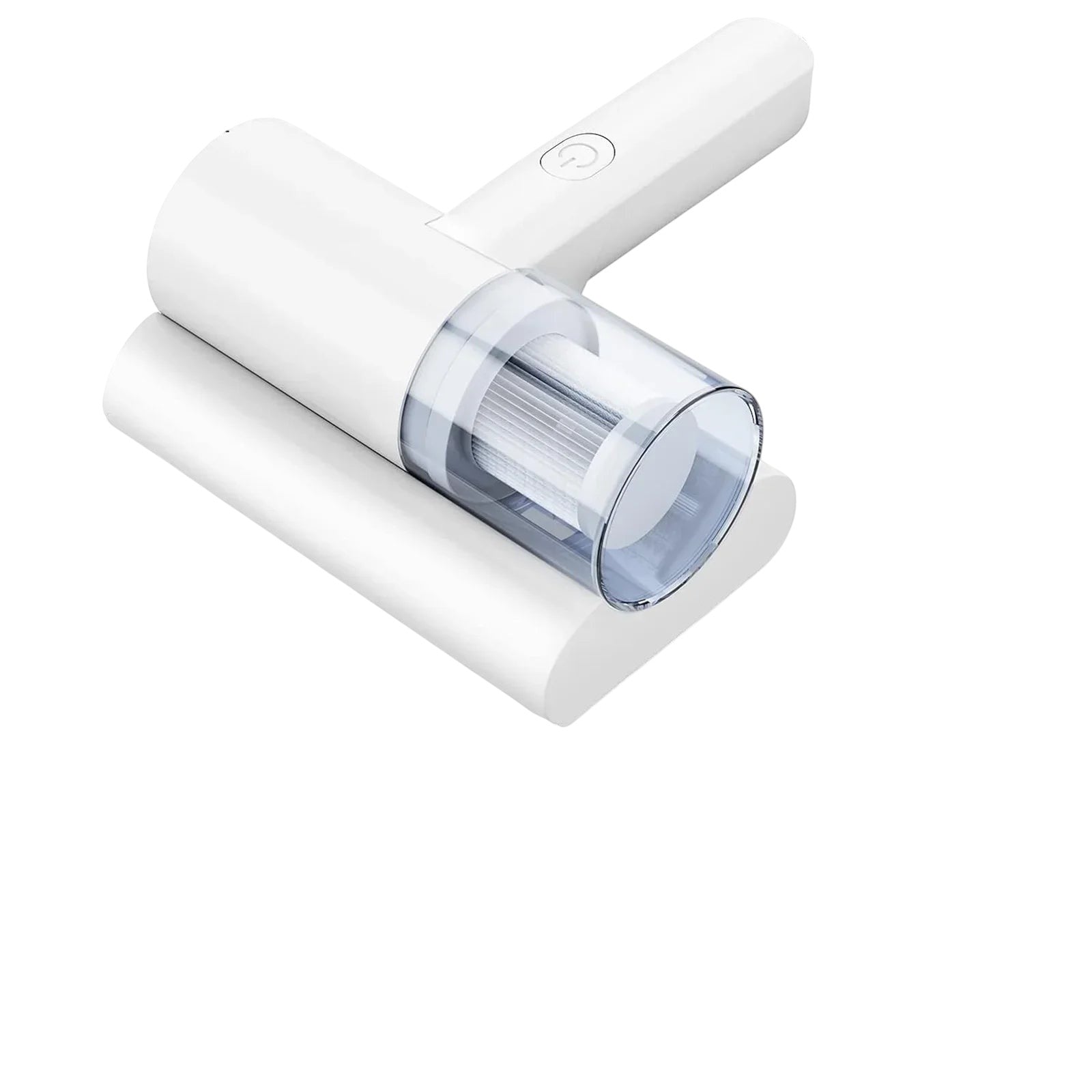 Essential Selects cordless mattress vacuum in white with UV sterilization and HEPA filtration for mite removal