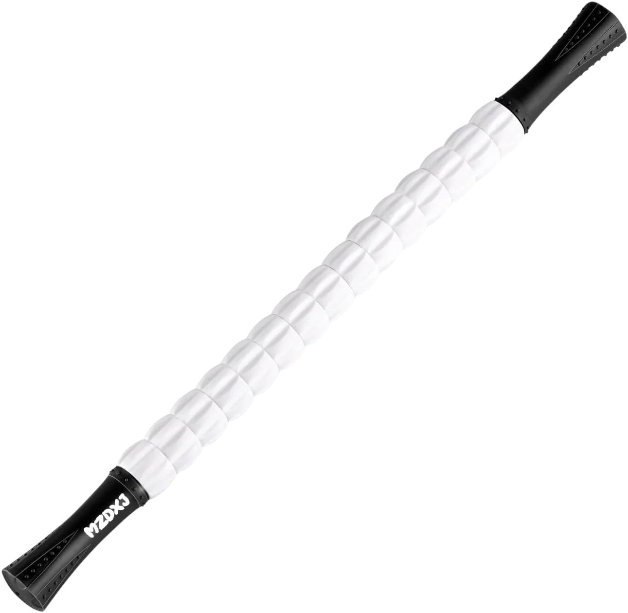 Essential Selects MZDXJ muscle massage roller stick with white textured rollers and black ergonomic handles