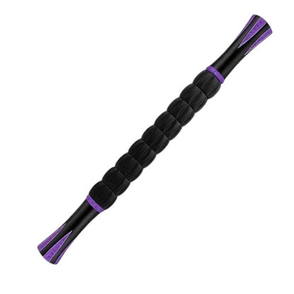 Essential Selects muscle massage roller stick in black and purple for deep tissue fascia relief and recovery