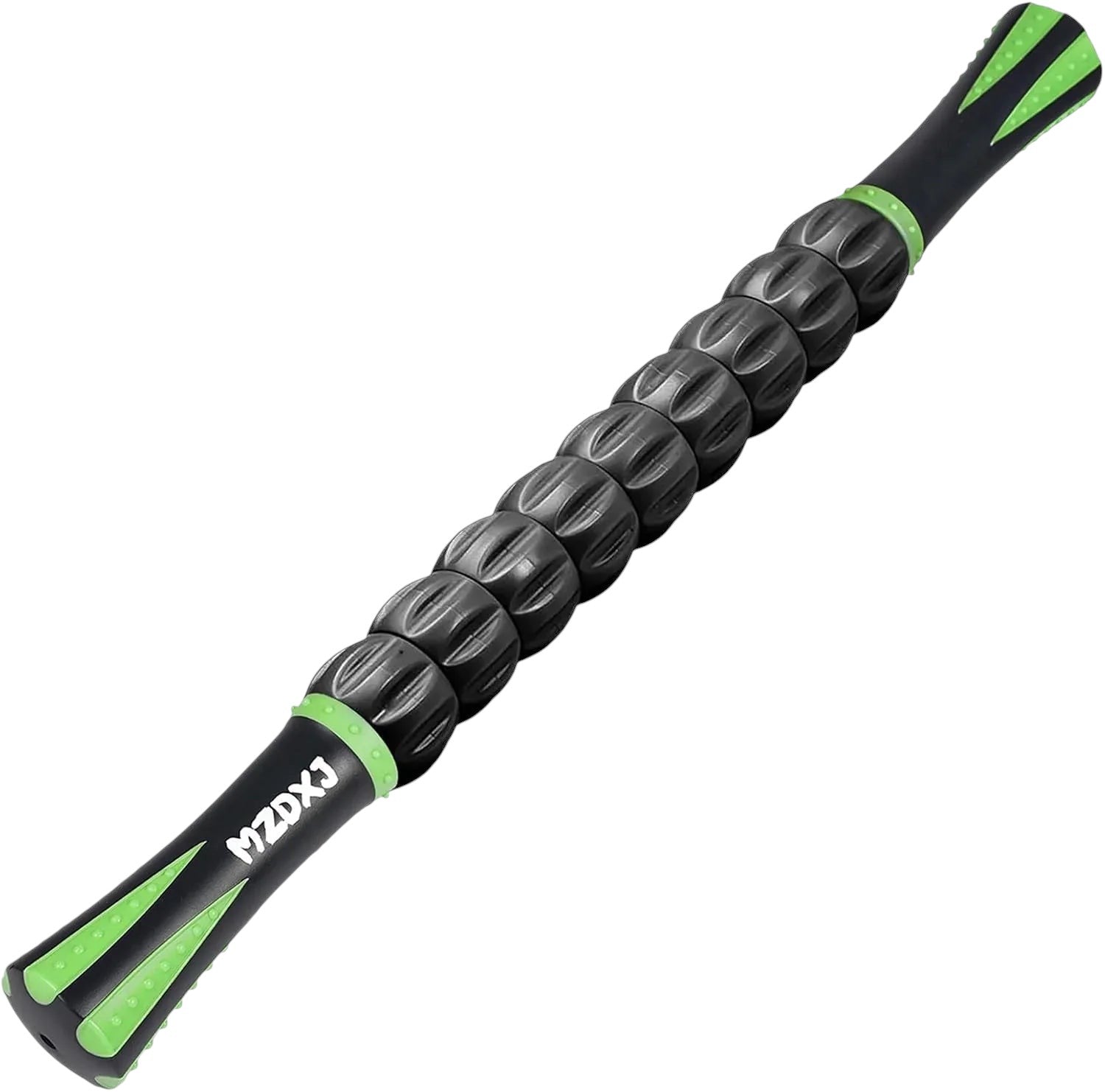 Essential Selects MZDXJ muscle massage roller stick in black and green for deep tissue trigger point relief