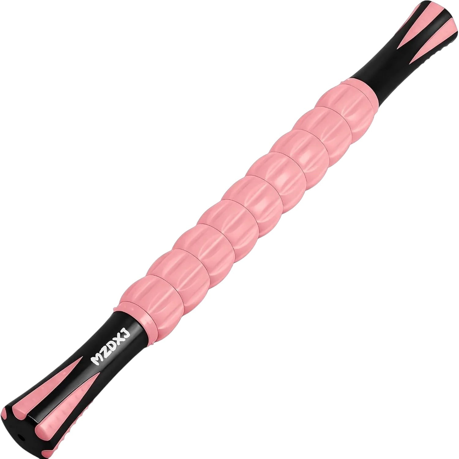 Essential Selects pink and black muscle massage roller stick for deep tissue fascia relief and recovery