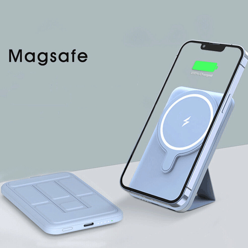 Experience Ultimate Convenience with the Magsafe Magnetic Wireless Power Bank - 10000mAh Slim Charger for iPhone 15, 14, 13 Pro