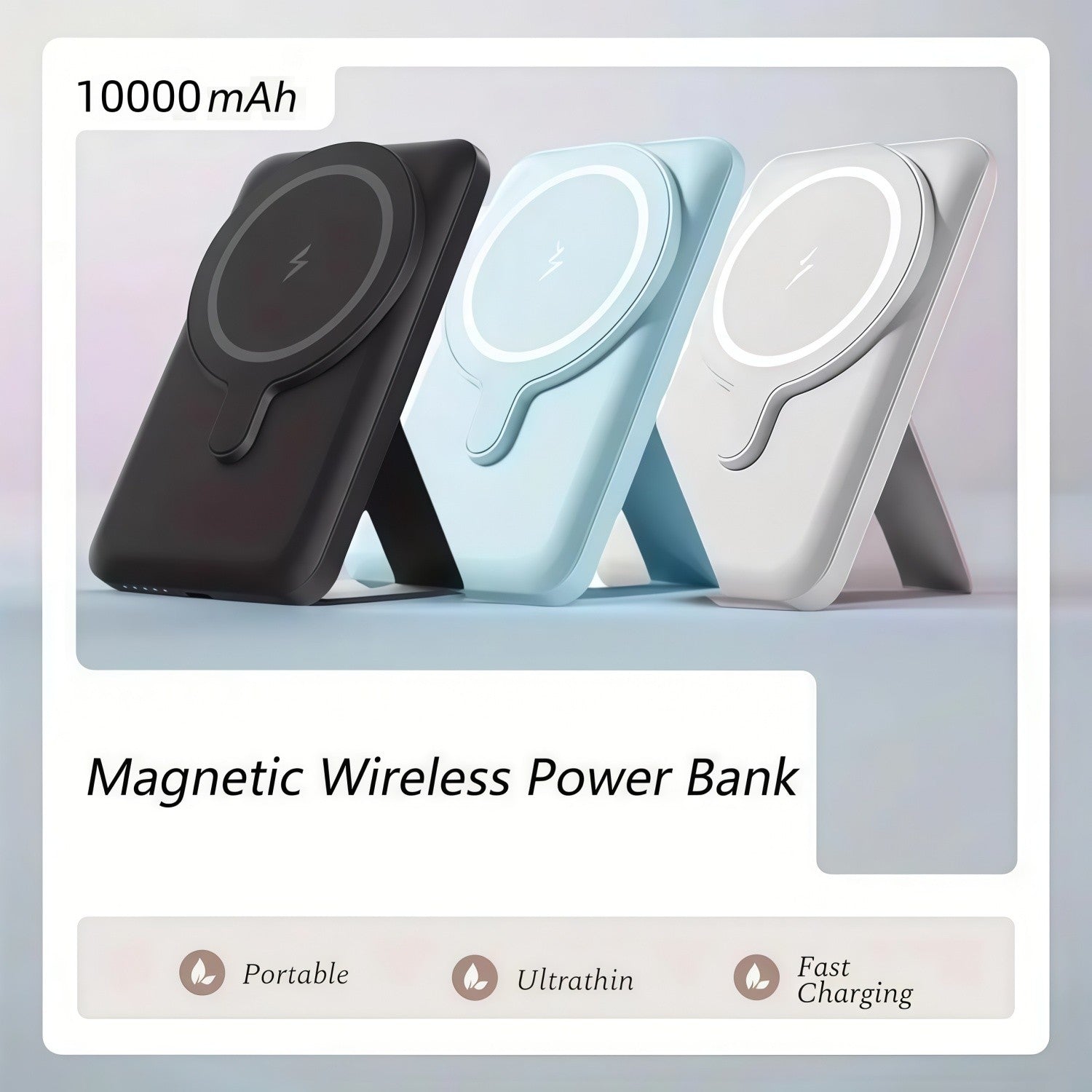 Experience Ultimate Convenience with the Magsafe Magnetic Wireless Power Bank - 10000mAh Slim Charger for iPhone 15, 14, 13 Pro